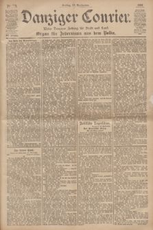 Danziger Courier : Kleine Danziger Zeitung für Stadt und Land : Organ für Jedermann aus dem Volke. Jg.19, Nr. 215 (14 September 1900)