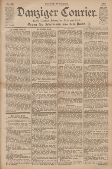 Danziger Courier : Kleine Danziger Zeitung für Stadt und Land : Organ für Jedermann aus dem Volke. Jg.19, Nr. 222 (22 September 1900)