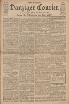 Danziger Courier : Kleine Danziger Zeitung für Stadt und Land : Organ für Jedermann aus dem Volke. Jg.19, Nr. 223 (23 September 1900) + dod.