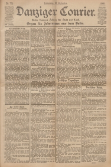 Danziger Courier : Kleine Danziger Zeitung für Stadt und Land : Organ für Jedermann aus dem Volke. Jg.19, Nr. 226 (27 September 1900)