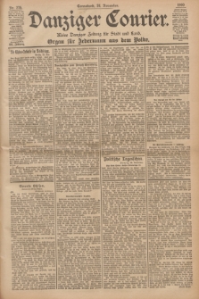 Danziger Courier : Kleine Danziger Zeitung für Stadt und Land : Organ für Jedermann aus dem Volke. Jg.19, Nr. 275 (24 November 1900)