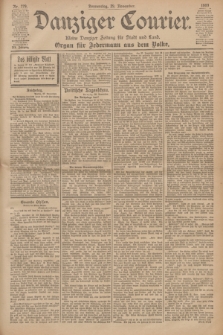 Danziger Courier : Kleine Danziger Zeitung für Stadt und Land : Organ für Jedermann aus dem Volke. Jg.19, Nr. 279 (29 November 1900)