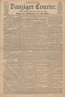 Danziger Courier : Kleine Danziger Zeitung für Stadt und Land : Organ für Jedermann aus dem Volke. Jg.19, Nr. 299 (22 Dezember 1900)