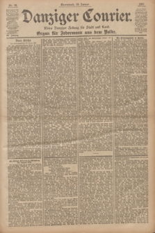 Danziger Courier : Kleine Danziger Zeitung für Stadt und Land : Organ für Jedermann aus dem Volke. Jg.20, Nr. 16 (19 Januar 1901)