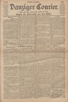 Danziger Courier : Kleine Danziger Zeitung für Stadt und Land : Organ für Jedermann aus dem Volke. Jg.20, Nr. 23 (27 Januar 1901) + dod.