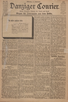 Danziger Courier : Kleine Danziger Zeitung für Stadt und Land : Organ für Jedermann aus dem Volke. Jg.20, Nr. 213 (11 September 1901)