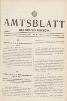 Amtsblatt des Kreises Pińczów. 1915, Nr. 3 (15 September)
