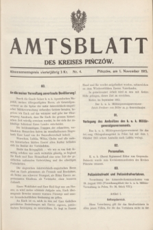 Amtsblatt des Kreises Pińczów. 1915, Nr. 4 (1 November) + wkładka
