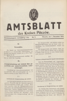 Amtsblatt des Kreises Pińczów. 1915, Nr. 5 (1 Dezember) + wkładka