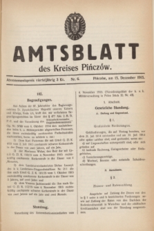 Amtsblatt des Kreises Pińczów. 1915, Nr. 6 (15 Dezember)