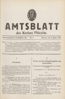 Amtsblatt des Kreises Pińczów. 1916, Nr. 1 (31 Jänner)