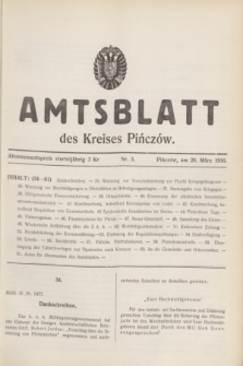 Amtsblatt des Kreises Pińczów. 1916, Nr. 3 (28 März) + wkładka