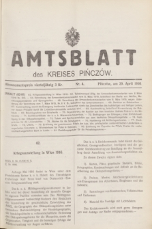 Amtsblatt des Kreises Pińczów. 1916, Nr. 4 (20 April)