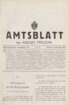 Amtsblatt des Kreises Pińczów. 1916, Nr. 5 (20 Mai)