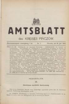 Amtsblatt des Kreises Pińczów. 1916, Nr. 7 (20 Juli)