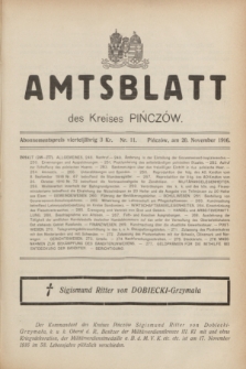 Amtsblatt des Kreises Pińczów. 1916, Nr. 11 (20 November)