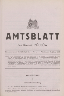 Amtsblatt des Kreises Pińczów. 1917, Nr. 1 (20 Jänner)