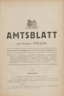 Amtsblatt des Kreises Pińczów. 1917, Nr. 9 (1 September)
