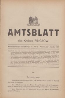 Amtsblatt des Kreises Pińczów. 1917, Nr. 10 (1 Oktober)