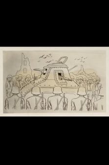 [Karykatura hitlerowskiego „drylu” w wojsku]