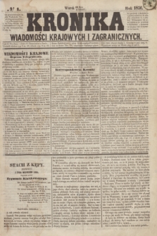 Kronika Wiadomości Krajowych i Zagranicznych. [R.1], № 1 (1 kwietnia 1856)