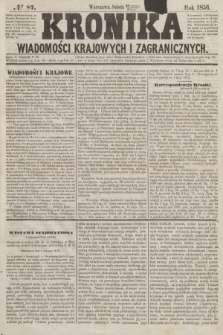 Kronika Wiadomości Krajowych i Zagranicznych. [R.1], № 87 (5 lipca 1856)