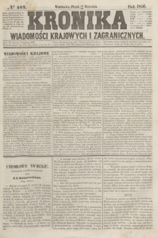 Kronika Wiadomości Krajowych i Zagranicznych. [R.1], № 167 (26 września 1856)