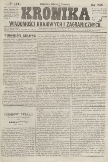 Kronika Wiadomości Krajowych i Zagranicznych. [R.1], № 171 (30 września 1856)