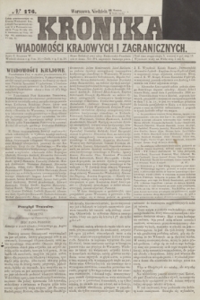 Kronika Wiadomości Krajowych i Zagranicznych. [R.1], № 176 (5 października 1856)