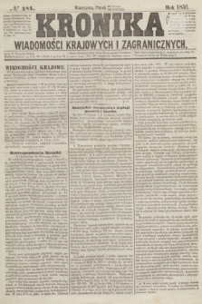 Kronika Wiadomości Krajowych i Zagranicznych. [R.1], № 181 (10 października 1856)