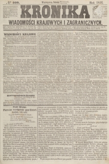 Kronika Wiadomości Krajowych i Zagranicznych. [R.1], № 209 (8 listopada 1856)
