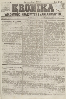 Kronika Wiadomości Krajowych i Zagranicznych. [R.1], № 212 (11 listopada 1856)
