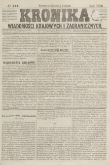 Kronika Wiadomości Krajowych i Zagranicznych. [R.1], № 217 (16 listopada 1856)