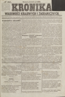 Kronika Wiadomości Krajowych i Zagranicznych. [R.1], № 248 (18 grudnia 1856)