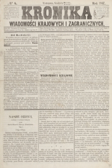 Kronika Wiadomości Krajowych i Zagranicznych. [R.2], № 4 (4 stycznia 1857)