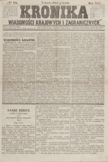 Kronika Wiadomości Krajowych i Zagranicznych. [R.2], № 14 (16 stycznia 1857)