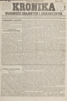 Kronika Wiadomości Krajowych i Zagranicznych. [R.2], № 28 (30 stycznia 1857)