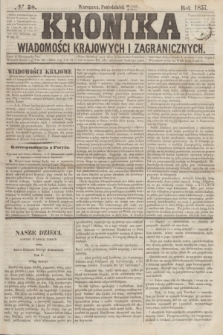 Kronika Wiadomości Krajowych i Zagranicznych. [R.2], № 58 (2 marca 1857)