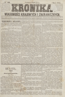 Kronika Wiadomości Krajowych i Zagranicznych. [R.2], № 89 (3 kwietnia 1857)