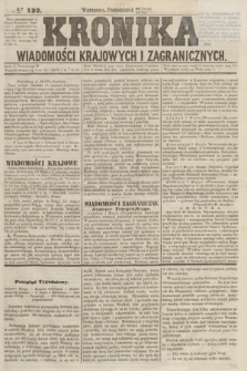 Kronika Wiadomości Krajowych i Zagranicznych. [R.2], № 122 (11 maja 1857)