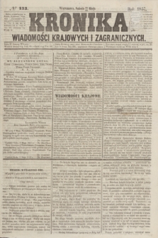 Kronika Wiadomości Krajowych i Zagranicznych. [R.2], № 133 (23 maja 1857)