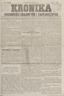 Kronika Wiadomości Krajowych i Zagranicznych. [R.2], № 141 (2 czerwca 1857)