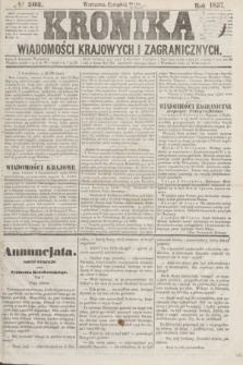 Kronika Wiadomości Krajowych i Zagranicznych. [R.2], № 203 (6 sierpnia 1857)