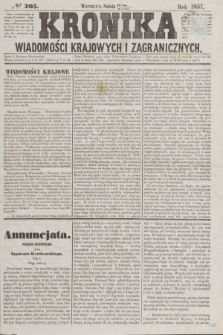 Kronika Wiadomości Krajowych i Zagranicznych. [R.2], № 205 (8 sierpnia 1857)