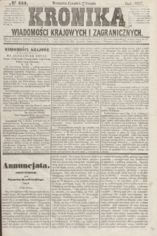 Kronika Wiadomości Krajowych i Zagranicznych. [R.2], № 223 (27 sierpnia 1857)