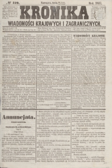 Kronika Wiadomości Krajowych i Zagranicznych. [R.2], № 229 (2 września 1857)