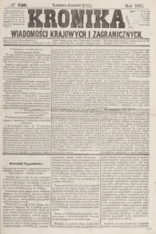Kronika Wiadomości Krajowych i Zagranicznych. [R.2], № 230 (3 września 1857)