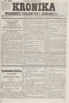 Kronika Wiadomości Krajowych i Zagranicznych. [R.2], № 233 (6 września 1857)