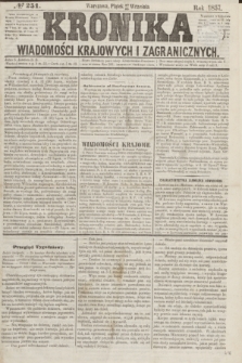 Kronika Wiadomości Krajowych i Zagranicznych. [R.2], № 251 (25 września 1857)