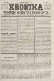 Kronika Wiadomości Krajowych i Zagranicznych. [R.2], № 259 (3 października 1857)